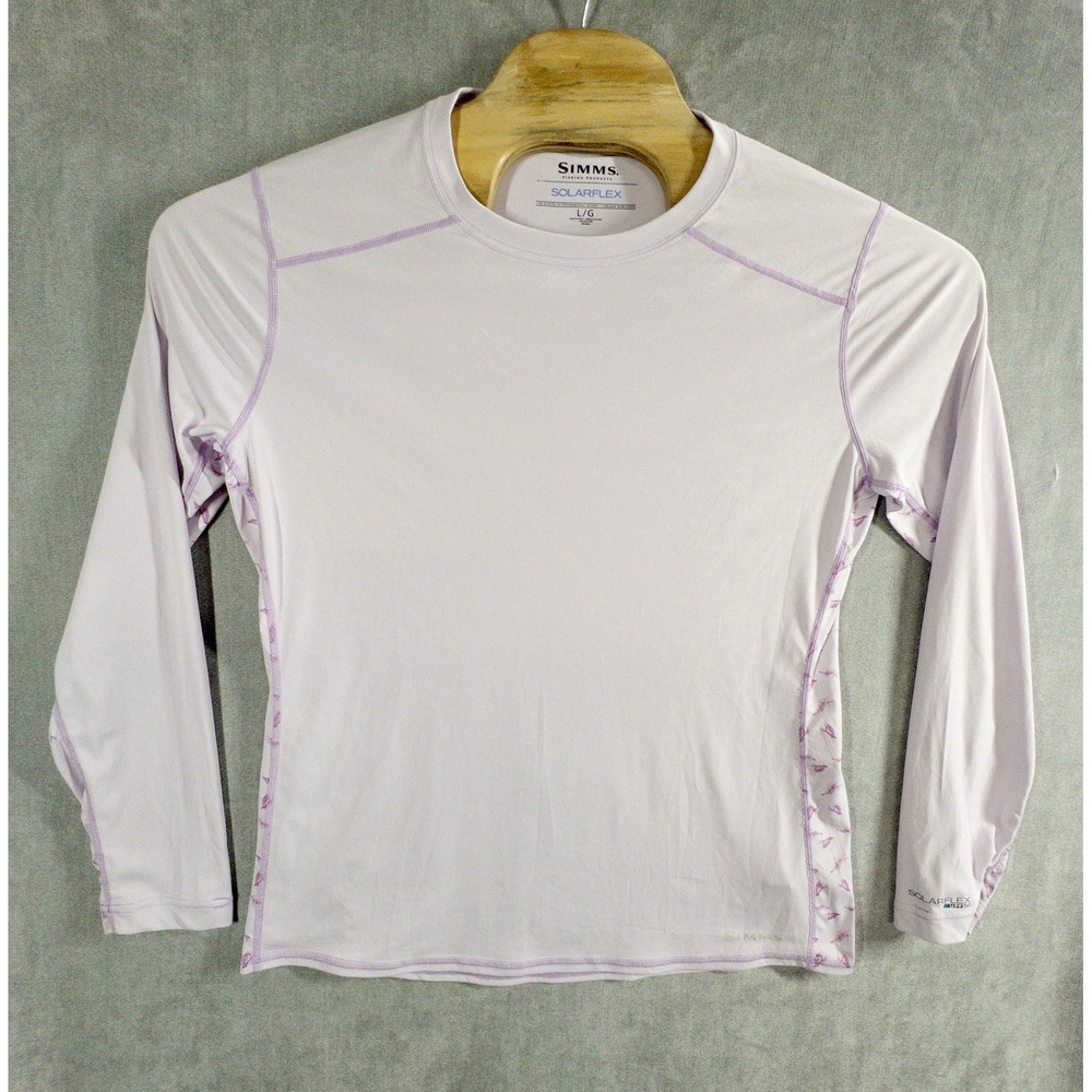 Simms Fishing Solar Flex Shirt Womens Large Gorpcore Outdoors Lake Beach UPF50